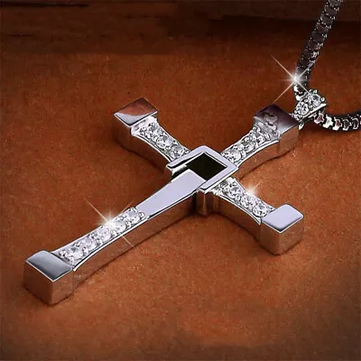 Fast And Furious Dominic Toretto 925 Sterling Silver Cross Pendant Necklace  • $52.05