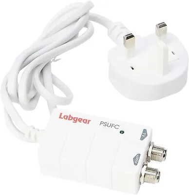 Labgear PSUFC 300 MAh 12 V Fully Screened Power Supply With Mains Plug - White • £11.99
