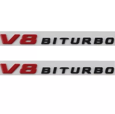 V8 BiTurbo Emblem Side Fender 3D Badge Red Black Fits Mercedes Benz AMG E63 CL63 • $17.95