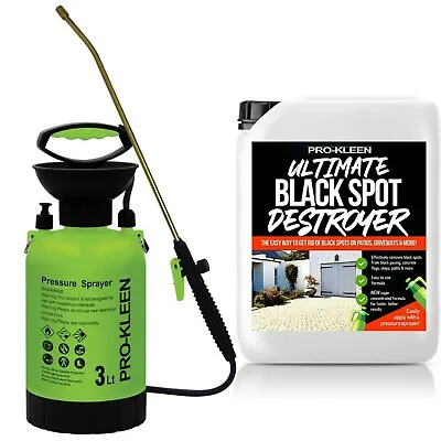 ProKleen Garden Pressure Sprayer Manual Pump 3L Black Spot Remover Cleaner 5L • £34.99