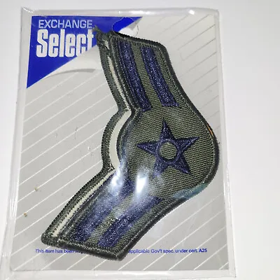 Vintage Subdued US Air Force Airman First Class E-3 Rank Patch Small NIP • $4