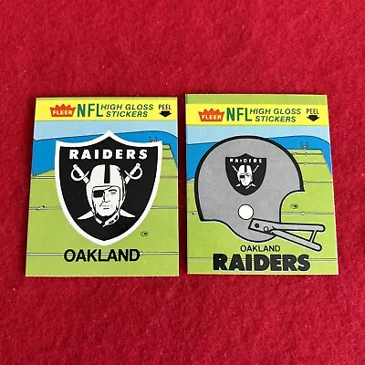 1981 Oakland Raiders Fleer Action Helmet & Logo Sticker Set • $6