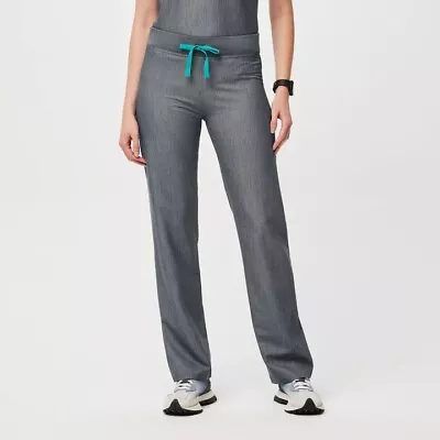 FIGS Livingston Basic Scrub Pants Womens Small Tall Graphite Soft Anti Wrinkle • $15.88