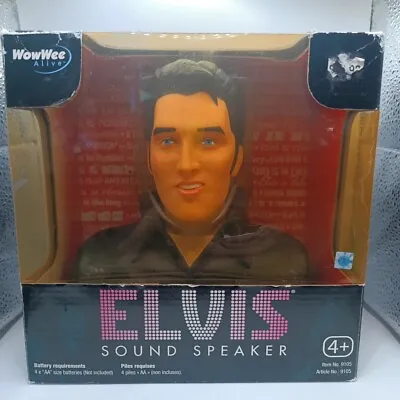 Wowee Elvis Presley Sound Speaker Mint In Unopened Box 8  Tall Sun Damaged Box • $34.69