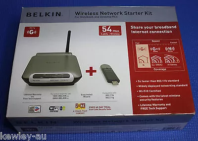 Belkin Wireless Network Router Starter Kit (B5Dau035) • $5
