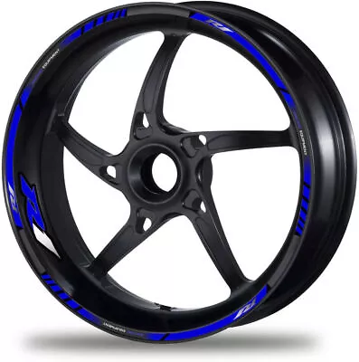 Yamaha YZF-R1 Motorcycle Bike Wheel Decals Rim Stickers Set YZF R1 MARINE BLUE • £34.16