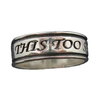 Sterling Silver Ring Band This Too Shall Pass Solid Genuine Hallmarked 925 • £24.40