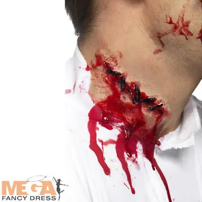 MakeUp FX Red Latex Stitches Scar Zombie Halloween Fancy Dress Costume Accessory • £4.99