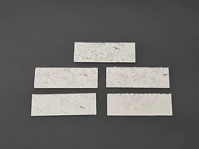 5 Pieces Silver Glass Mirror Tiles 17 X 48 Mm 1 Mm Thick. Art&Craft  • £7.99