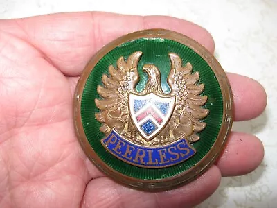 1927 1928 Peerless Antique Automobile Radiator Emblem Badge Original • $135