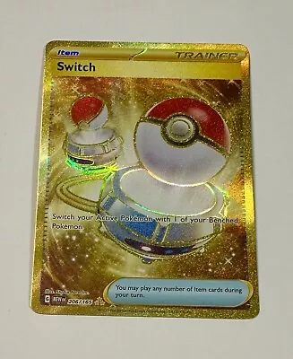 Pokemon Card Switch 206/165 Mew En 151 Gold Secret Rare Near Mint • $4.99