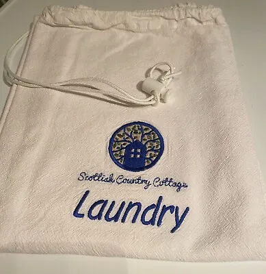 Large Laundry Bag 100% Calico Cotton Perfect For Guests Or When Travelling • £3.99