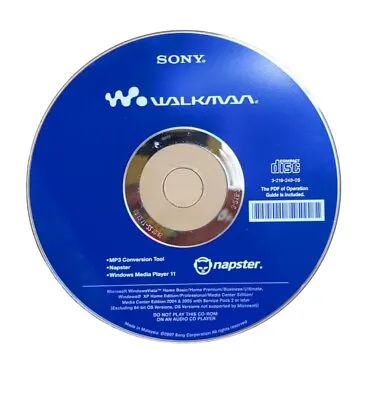 Sony Walkman Compact Disc Napster Content Transfer Rare Media • $5.50
