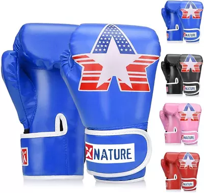 Xnature 4oz 6oz 8oz PU Kids Boxing GlovesGift Box Children Kickboxing Sparring • $21.16