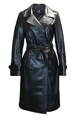 Barya New York Women's Genuine Leather Trench Coat • $346.50