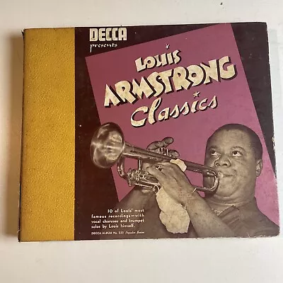 10  78 RPM Set (5) Louis Armstrong Classics/Decca Album No. 233 • $50