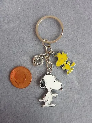 £6.99 • Buy Snoopy & Woodstock Best Friend Enamel Keyring Bag Charm Birthday Gift # 237