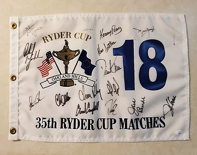 Full Team America Ryder Cup 2004 Signed Golf Flag Tiger Woods Phil Mickelson JSA • $699