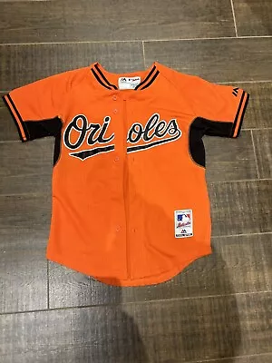 Baltimore Orioles Authentic Majestic Stitched MLB Jersey Sz Y 10-12 Orange Mint • $40