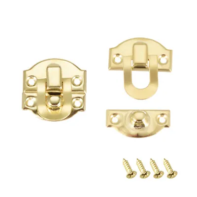 Box Latch Small Size Golden Decorative Hasp Jewelry Cases Catch 2 Pcs • $13.13