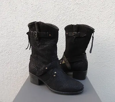 Ugg Collection Cattania Snake Leather/ Sheepskin Boots Women Us 7/ Eur 38 ~new • $99.95