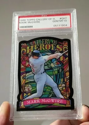 1998 Topps Mark McGwire Gallery Of Heroes #GH7 Stained Glass PSA 10 Low Pop 14 • $249.99