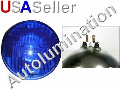 5-3/4  Blue Glass Sealed High Beam Headlight Fog Light Headlamp Bulb 12v H5001 B • $39.99