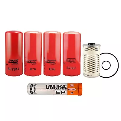 Volvo D12 Oil Change Kit B76 Bf7814 B7685 Pf7744 Free Tube Red Grease • $97.99