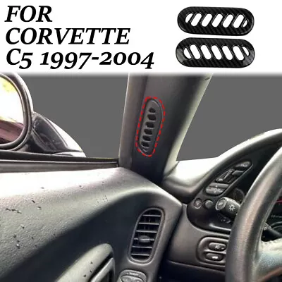 Carbon Fiber Style A Pillar Air Vent Outlet Cover Trim For Chevrolet Corvette C5 • $29