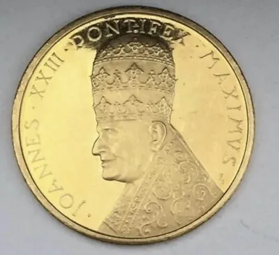 21k Fine Yellow Gold 3.46g 1963 Vatican 1 Dukat Pope John Xxiii Bullion Coin • $500