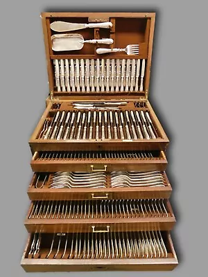 Acanthus By Mappin & Webb Silverplated Flatware Set Service Dinner 328 Pieces • $11995