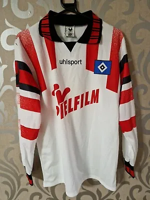 £100 • Buy Hamburger SV HAMBURG 1995 1996 Home Football Shirt Trikot Jersey (M) UHLSPORT 