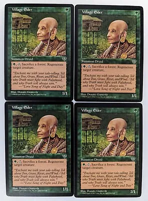 Village Elder Mtg Mirage Green (4 Cards) L3 - Fast Shipping • $2.19