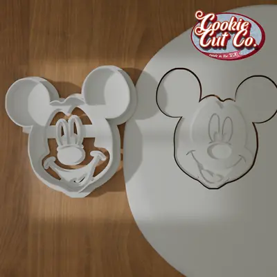 Mickey Mouse Face Cookie Cutters Fondant  - 3D Printed - CookieCutCo • £4.99
