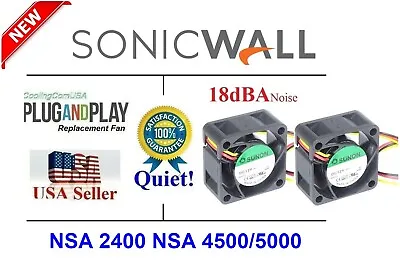 2x Quiet Fans For SonicWall NSA 2400 NSA 4500/5000 Series Network Security • $45.95