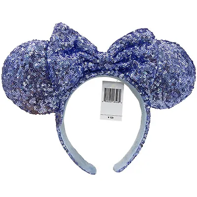 DisneyParks Blue Minnie Mouse Bow Sequins Ears Mickey Headband Ears • $13.77