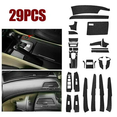 29PC Carbon Fiber Style Decor Interior Kit Cover TrimFor-Honda Accord 2008-2012 • $32.95