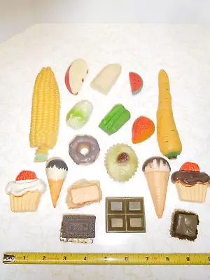 18 Vintage Hong Kong Rubber Desert/Produce FOOD Magnets Refrigerator/Anywhere • $135