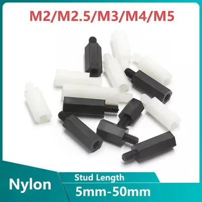 Plastic Hex Hexagonal Pillar M2-M5 Male-Female PCB Nylon Standoff Spacer Column • £2.40