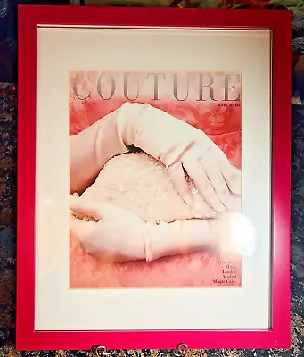 Vintage High Fashion Couture Photo Print International Framed Matte Glass Art • $24