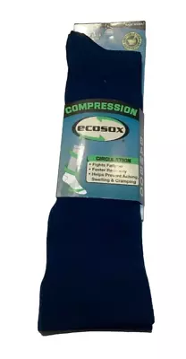 Ecosox Men’s Navy Blue Graduated Compression Socks Size Large • $16