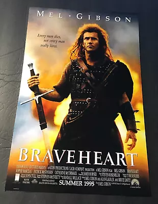 Braveheart Movie Poster Mel Gibson 11x17 New Borderless Poster Patrick Mcgoohan • $11.99