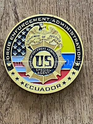 DEA Ecuador Andean Region Quito Country Office Narcotics Police Challenge Coin • $49.99