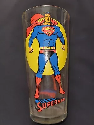 Vintage 1976 Pepsi Super Series Superman Drinking Glass Tumbler DC Comics USA • $7.99