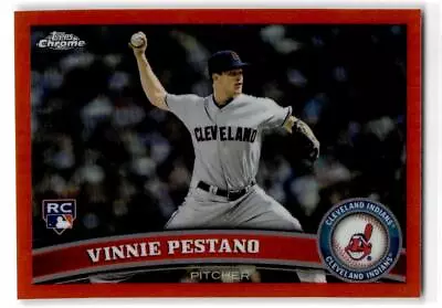 2011 Topps Chrome #201 Vinnie Pestano Orange Refractors • $1.25