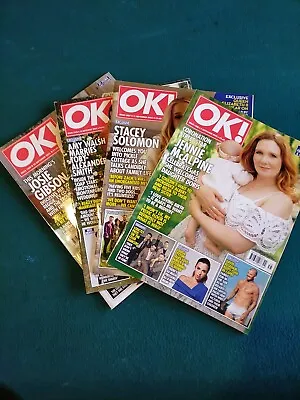 OK! Magazines X4 September 2023 Josie Gibson Amy Walsh Stacey Solomon Beckham • £6