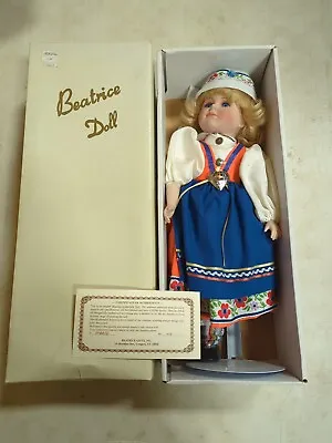 Ingrid Beatrice Doll 18   Porcelain 04/100 Original Tags & Box • $119.66