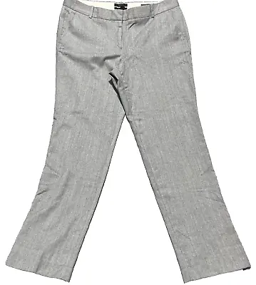 J Crew Cafe Capri Pants Womnes 8 Gray Tollegno 1900 100% Wool Crop Made In Italy • $29.74