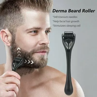 540 Titanium Micro Needles Beard Hair Growth Derma Roller Facial Skin Care Tool • $12.78