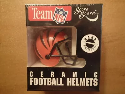 CINCINNATI BENGALS-Vintage-1995-The Score Board Mini Ceramic Football Helmet-NIB • $14.89